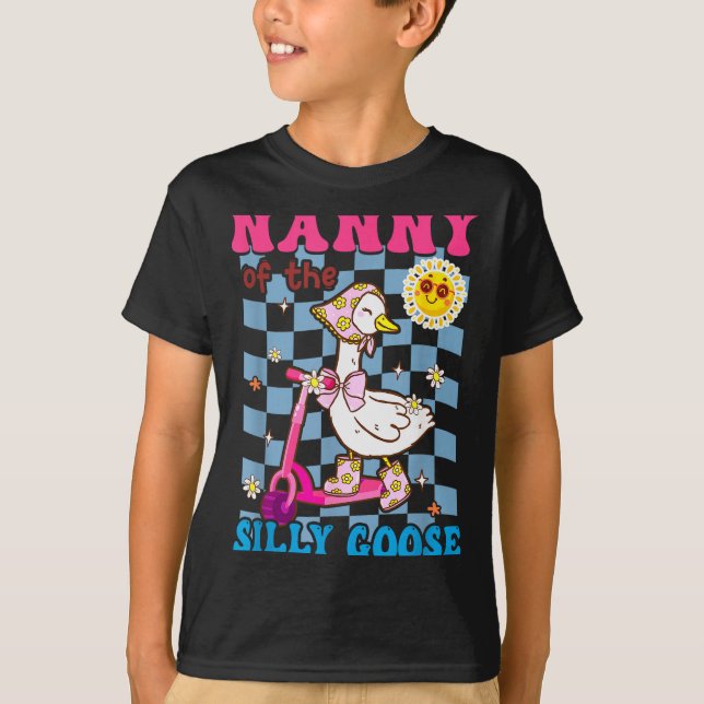 Nanny Of The Silly Goose First Birthday Family Mat T-Shirt (Front)