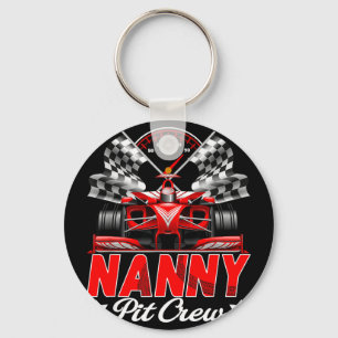Nanny pit crew racing family race car birthday boy key ring