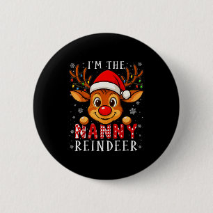 Nanny Reindeer Christmas Family Matching Pajama Fu 6 Cm Round Badge