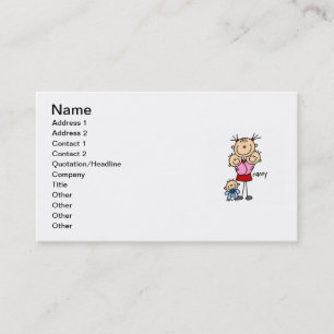 Nanny Stick Figure Business Card