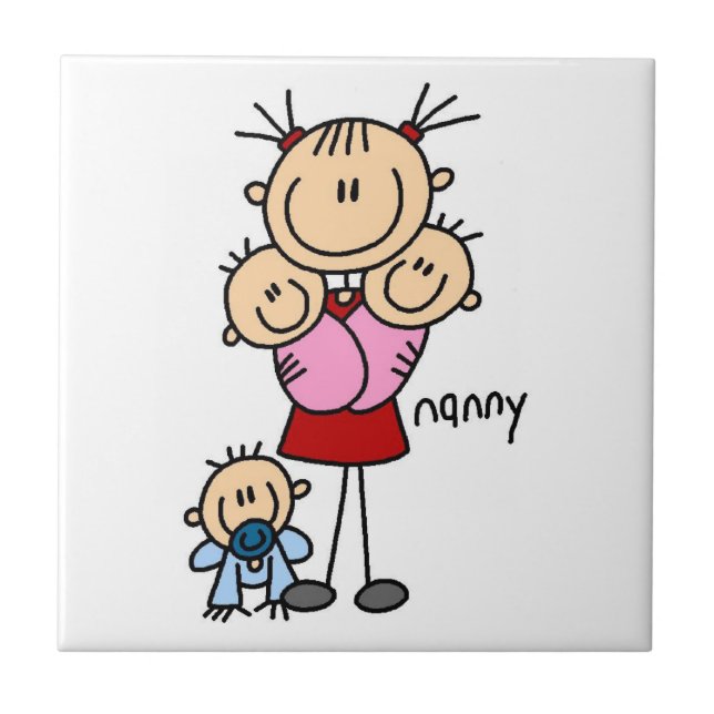 Nanny Stick Figure Tile (Front)