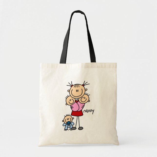 Nanny Stick Figure Tote Bag (Front)