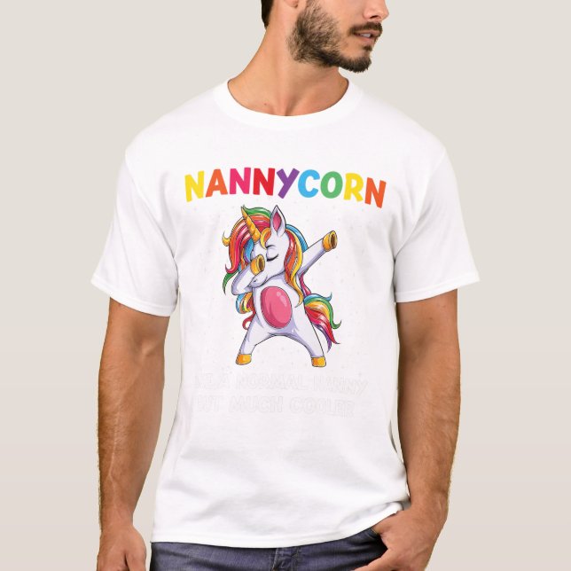 Nanny Unicorn Birthday Family T-Shirt (Front)