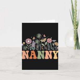 Nanny Wildflower Floral Birthday Baby Shower New N Card