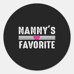 Nanny's Favorite Classic Round Sticker