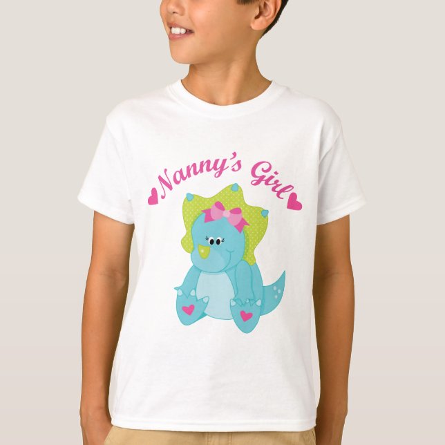 Nannys Girl Dinosaur T-Shirt (Front)