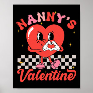 Nanny's Valentine Happy Valentines Day Boy Girl Ki Poster