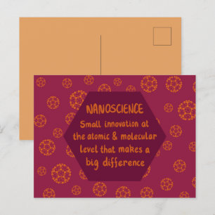 Nanoscience Fullerene Postcard