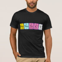 Nanotech periodic table name shirt