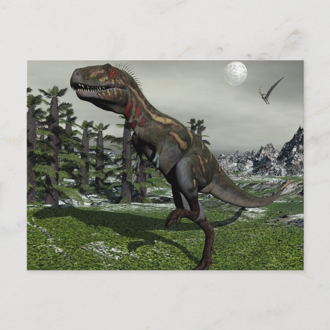 Nanotyrannus dinosaur - 3D render Postcard (Front)