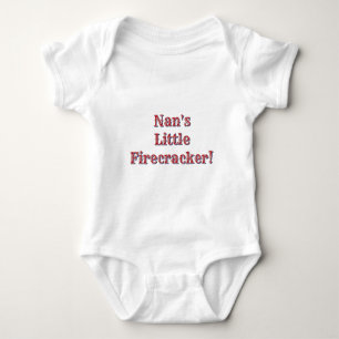 Nan's Little Firecracker! USA 250 Fireworks Baby Bodysuit