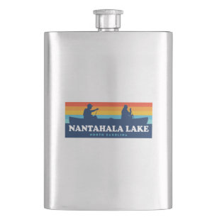 Nantahala Lake North Carolina Canoe Hip Flask