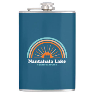 Nantahala Lake North Carolina Rainbow Hip Flask