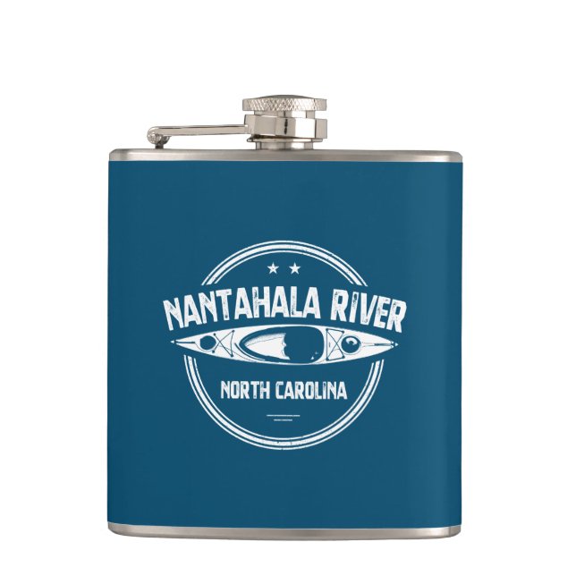 Nantahala River, North Carolina Hip Flask (Front)