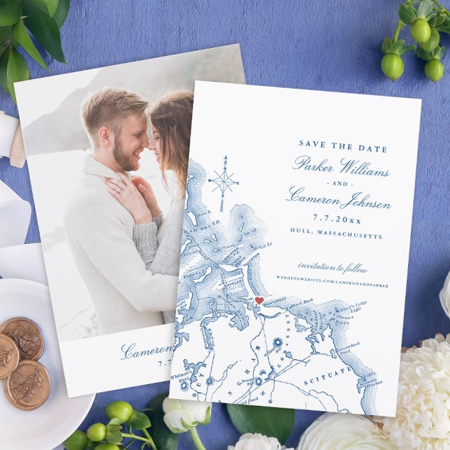 Nantasket Beach Resort Map Elegant Wedding Save The Date (Elegant Hull Massachusetts Wedding Save the Date with photo for a Nantasket Beach Resort Wedding )