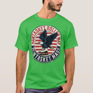 Nantasket Rollerway Vintage Retro Roller Skating R T-Shirt
