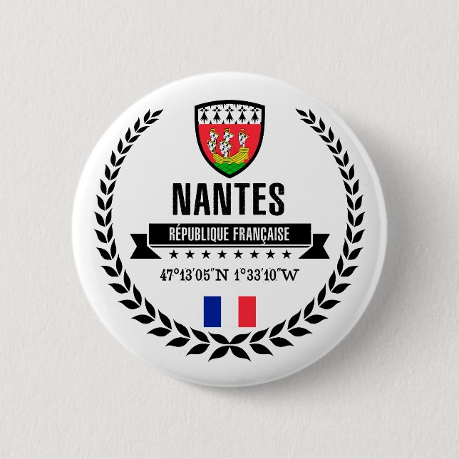Nantes 6 Cm Round Badge (Front)