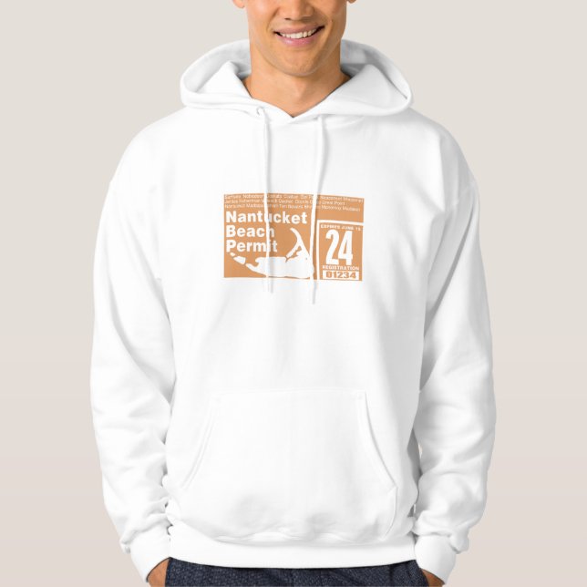 Nantucket Beach Permit 2024  Hoodie (Front)