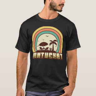 Nantucket Beach Retro Sunset Style T-Shirt
