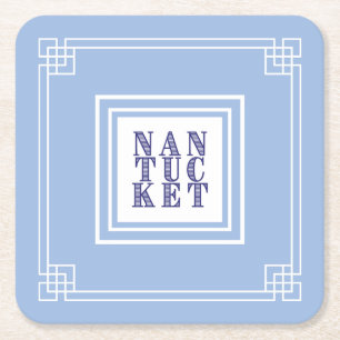 Nantucket Blues Paper Coaster
