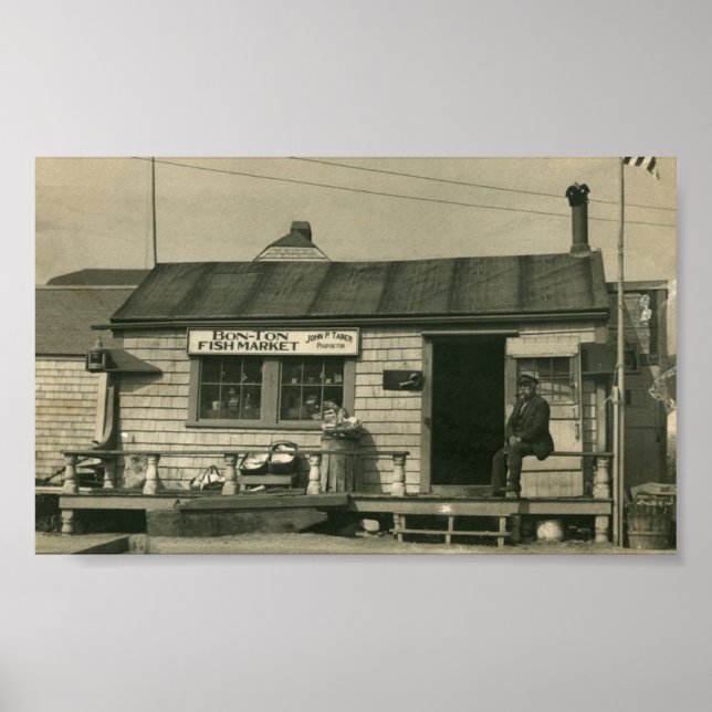 Nantucket Bon-Tonne Fish Market Poster (Front)