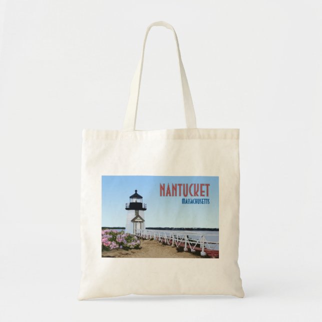 Nantucket Brant Point Lighthouse Massachusetts Tote Bag (Front)