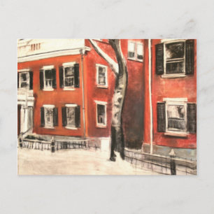 Nantucket Bricks in Winter Postcard