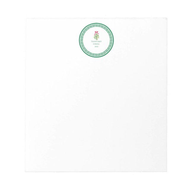 Nantucket Christmas Stroll Notepad (Front)