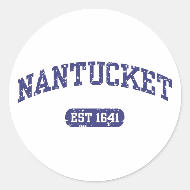Nantucket Classic Round Sticker (Front)
