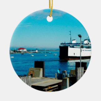 Nantucket Ferry Ceramic Tree Decoration