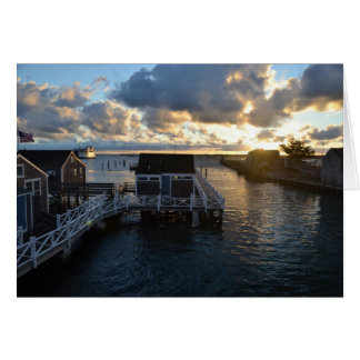 Nantucket Harbour Sunrise Card