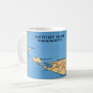 Nantucket Island Map Coffee Mug