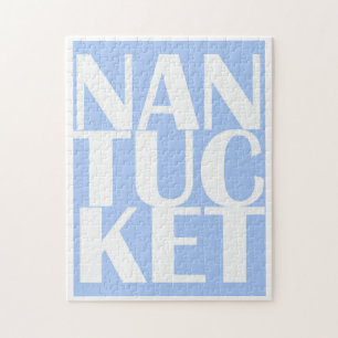 Nantucket Island Puzzle – Coastal Wall Art Poster