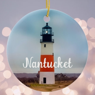 Nantucket Lighthouse Ceramic Ornament