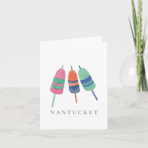 Nantucket Lobster Bouys Blank Note Card