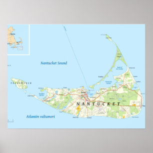 Nantucket Map Poster
