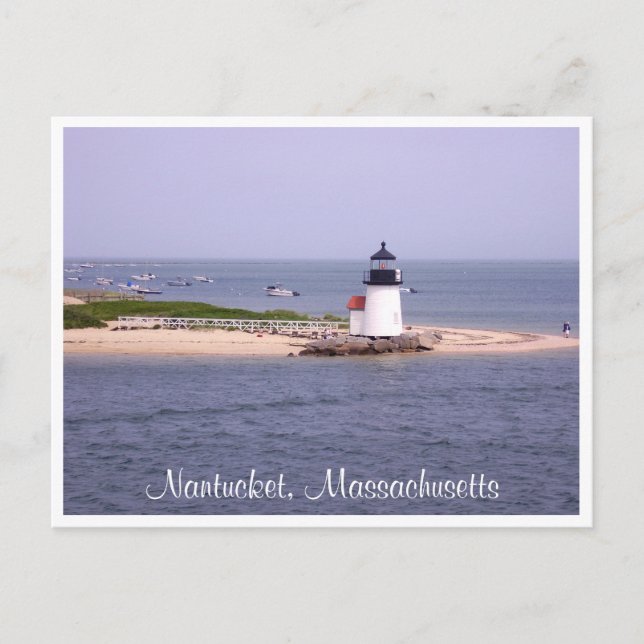 Nantucket Mass Brandt Point Lighthouse Post Card (Front)
