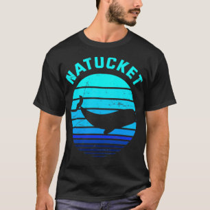 Nantucket Massachusetts Cute Whale Vintage T-Shirt