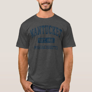 Nantucket Massachusetts MA Vintage Sports Design N T-Shirt