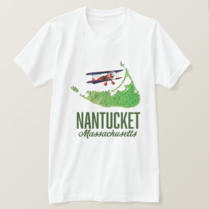 Nantucket Massachusetts Map T-Shirt