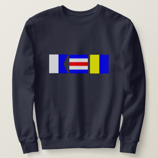 Nantucket Nautical Flag Sweatshirt (Design Front)