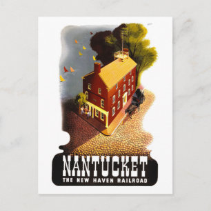 Nantucket New Haven Railroad Travel Postcard