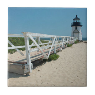 Nantucket. Old Wooden Lighthouse Ceramic Tile