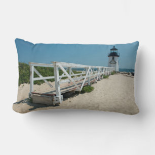 Nantucket. Old Wooden Lighthouse Lumbar Cushion