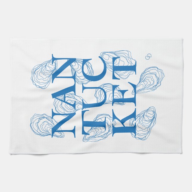 Nantucket Oyster Tea Towel (Horizontal)