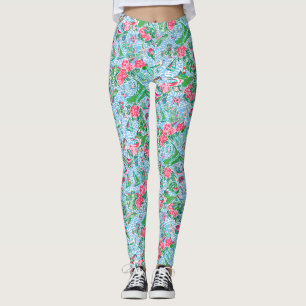 Nantucket Preppy Palm Beach Print Leggings
