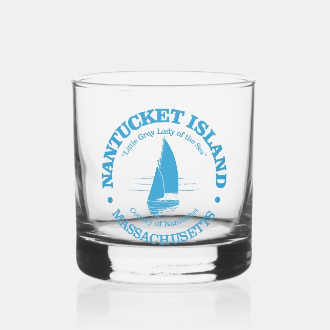 Nantucket (sailboat) whiskey glass (Front)