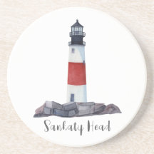 Nantucket Sankaty Lighthouse Sandstone Coaster