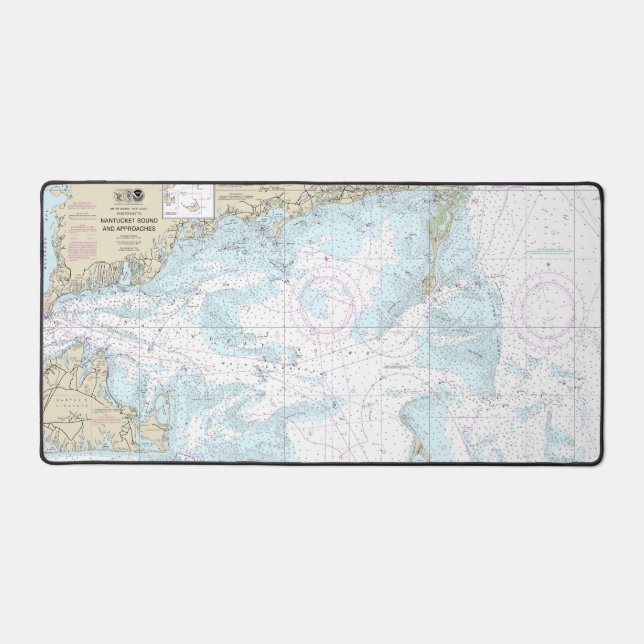 Nantucket Sound and Approaches Nautical Chart 1323 Desk Mat (Front)