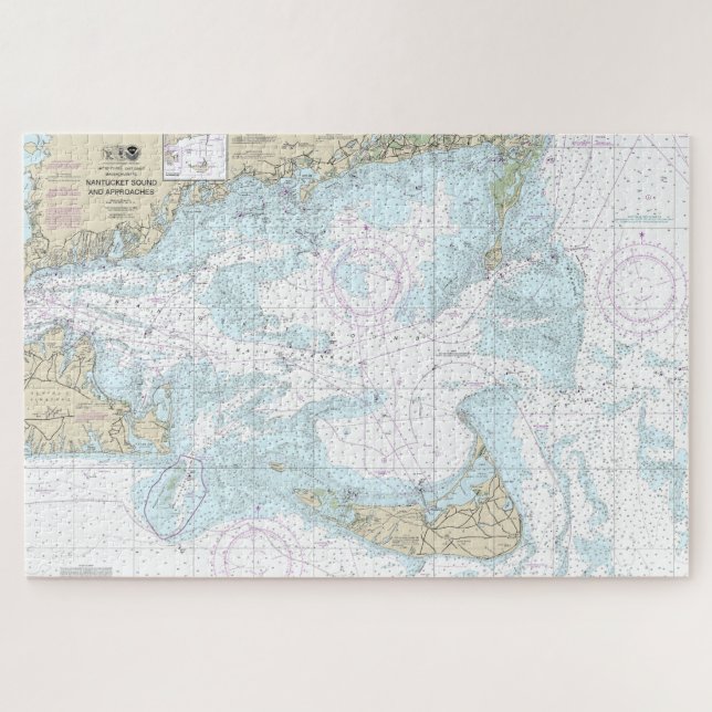 Nantucket Sound and Approaches Nautical Chart 1323 Jigsaw Puzzle (Horizontal)